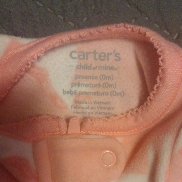 Carter's Pink and White Footies with Unicorn Design - Picture 4 of 4